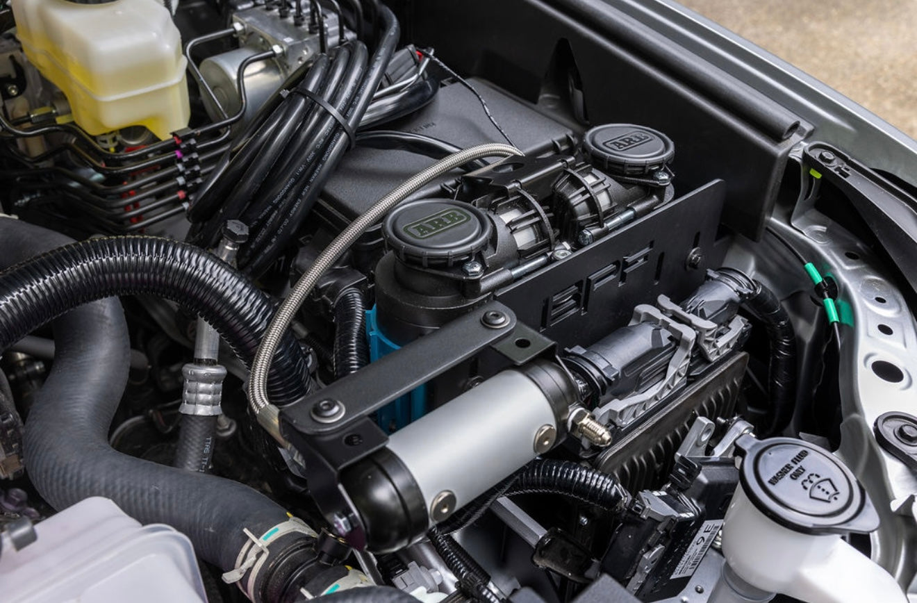 Fニッポン　BE BRIDES IMPULエンジンカバー&サイドポンツーン BPF 2025+ 6th Gen 4Runner Twin Compressor Mount | ARB Ready