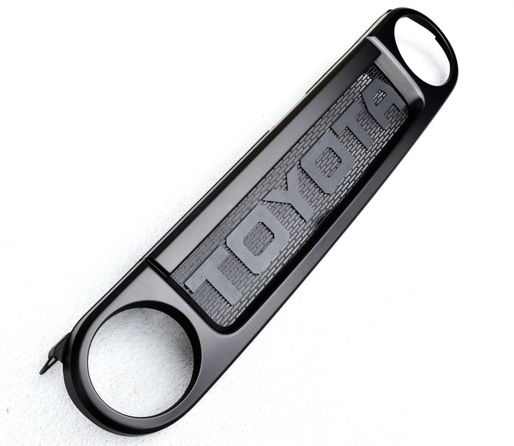 BPF 2007-2014 Toyota FJ Mesh and Lettering grill insert featuring durable black finish and distinct Toyota lettering, designed for OEM fitment and a clean, rugged look.